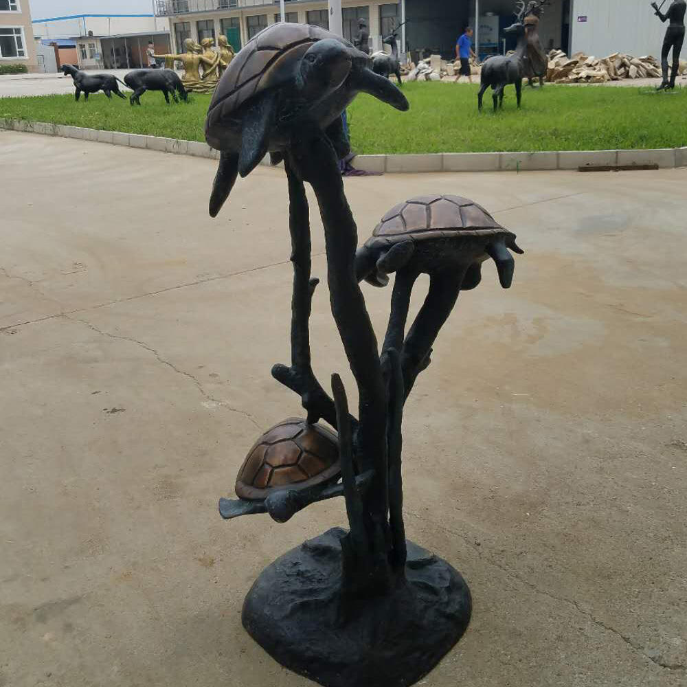 bronze Sea Turtle Garden Statue