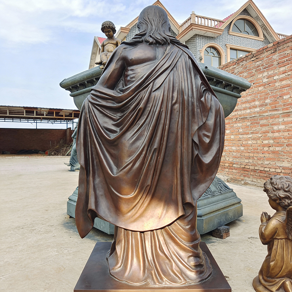 bronze Thorvaldsen Statue of Christ back view
