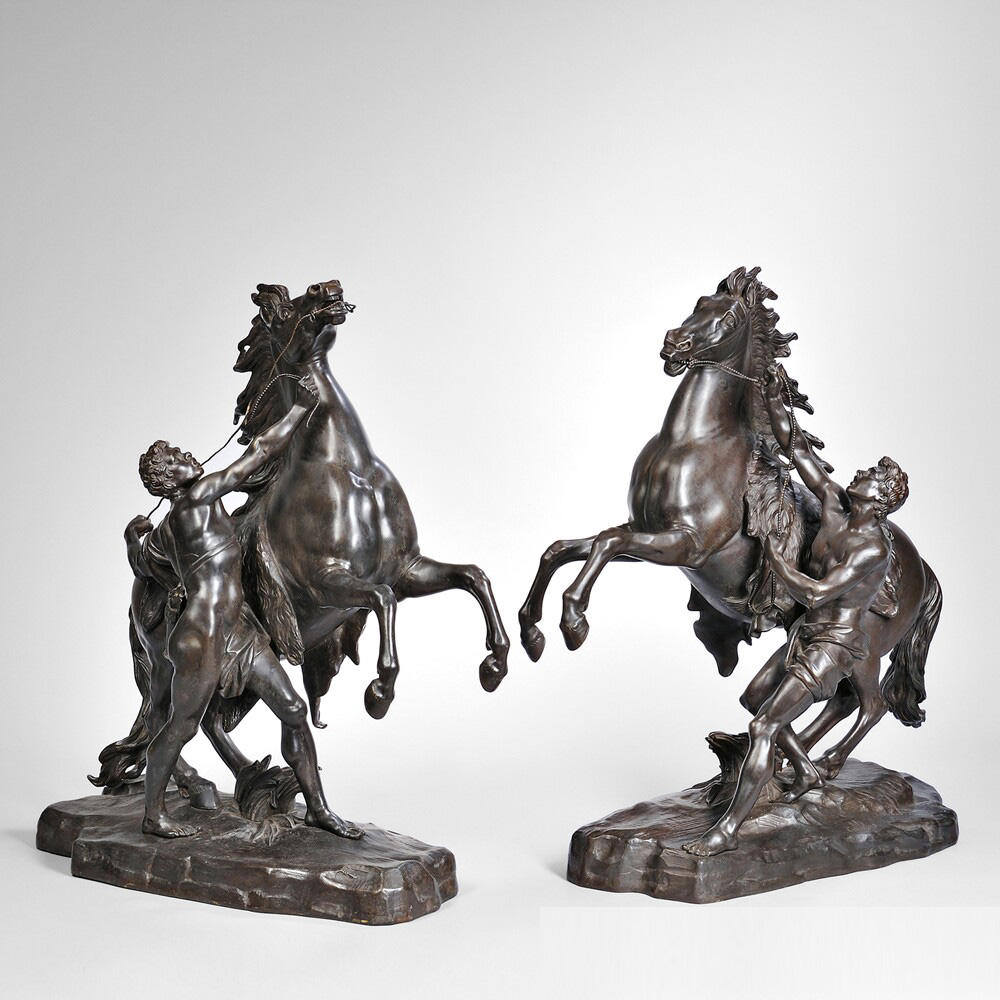 classical bronze Marly Horse Sculpture pair
