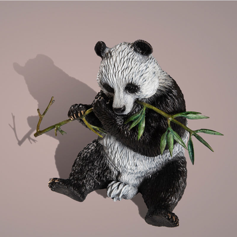 cute bronze Garden Panda Statue