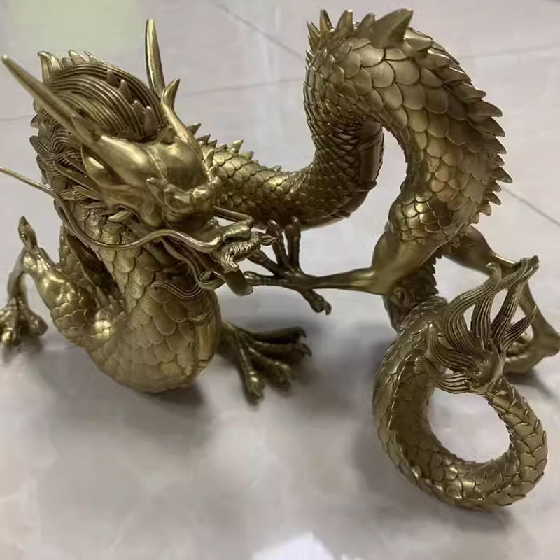 decorative Bronze Chinese Dragon Sculpture