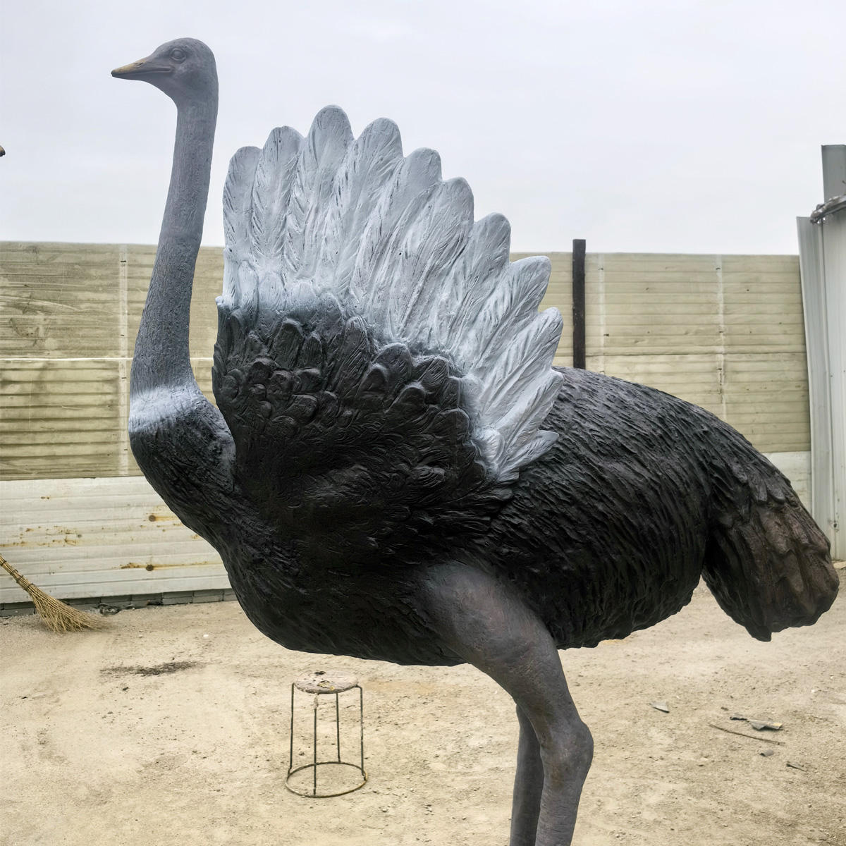 decorative bronze Life Size Ostrich sculpture