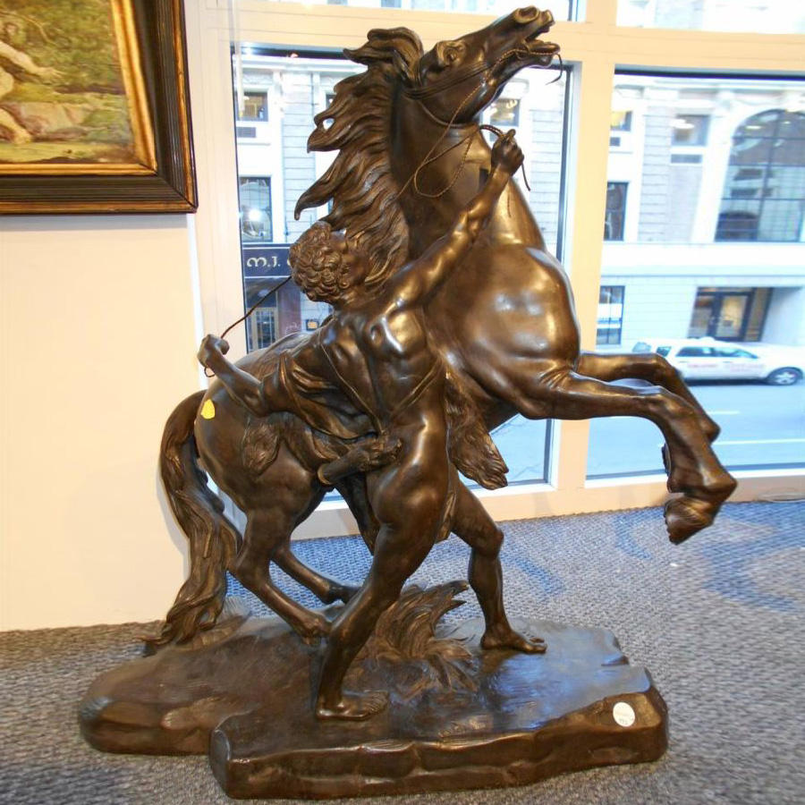detailed bronze Marly Horse Sculpture statue
