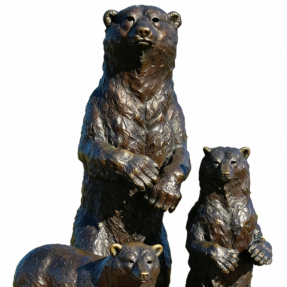 detailed bronze wildlife Large Bear Lawn Ornaments
