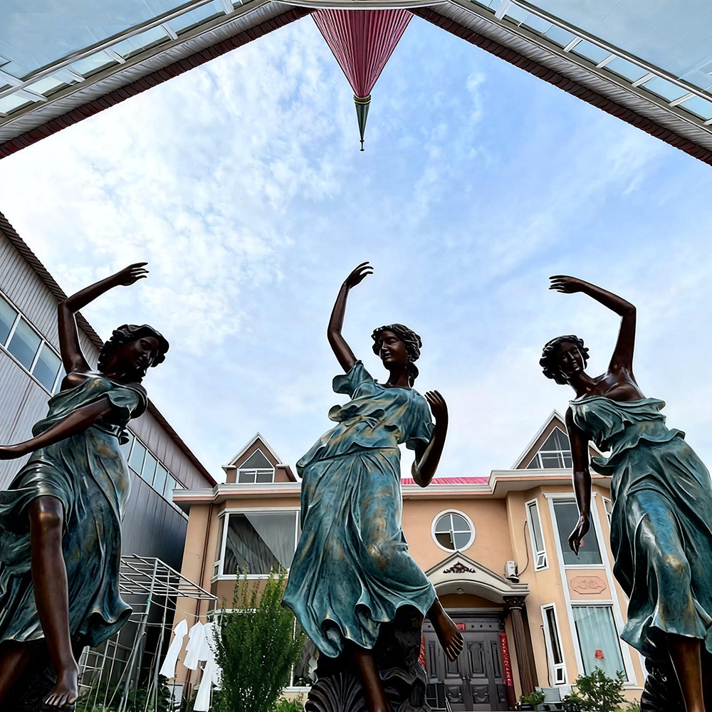 elegant bronze Dancing Female Statue