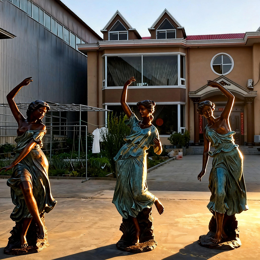 large bronze Dancing Female Statue