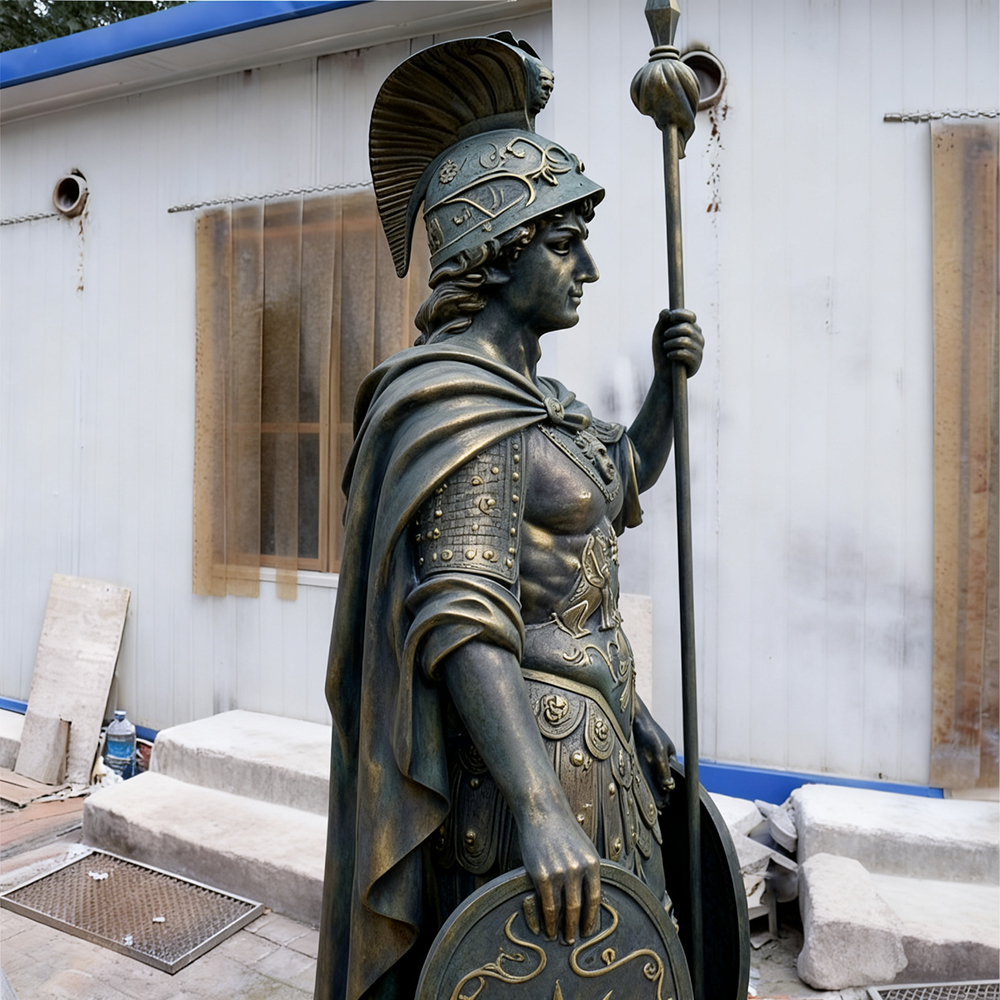 life size Ares Statue bronze side view