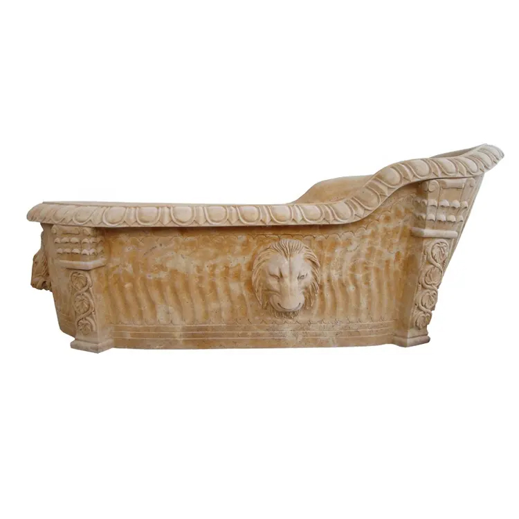 marble Bathtub with Lion Head for Sale with high back