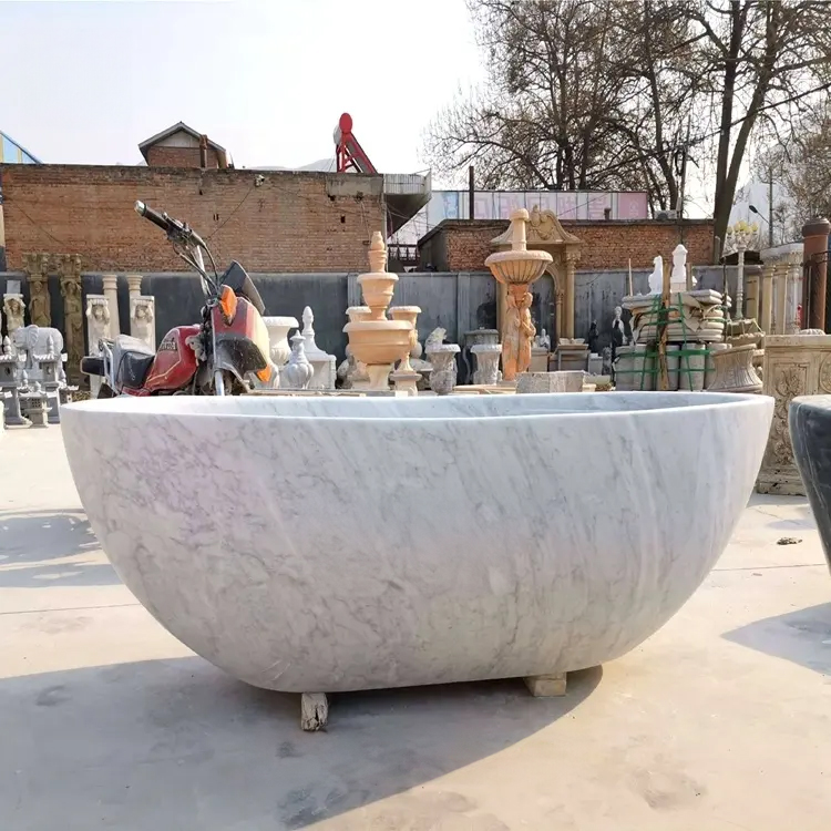 natural marble Free Standing Oval Bath