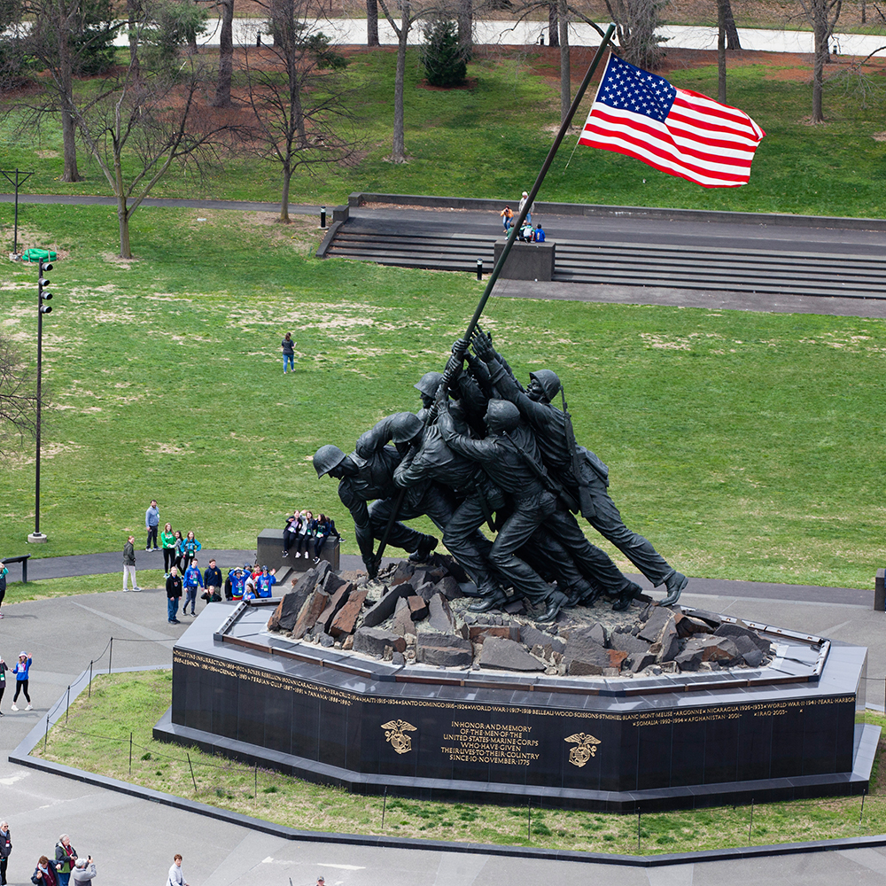 1 (1) Marine Corps statue wide view