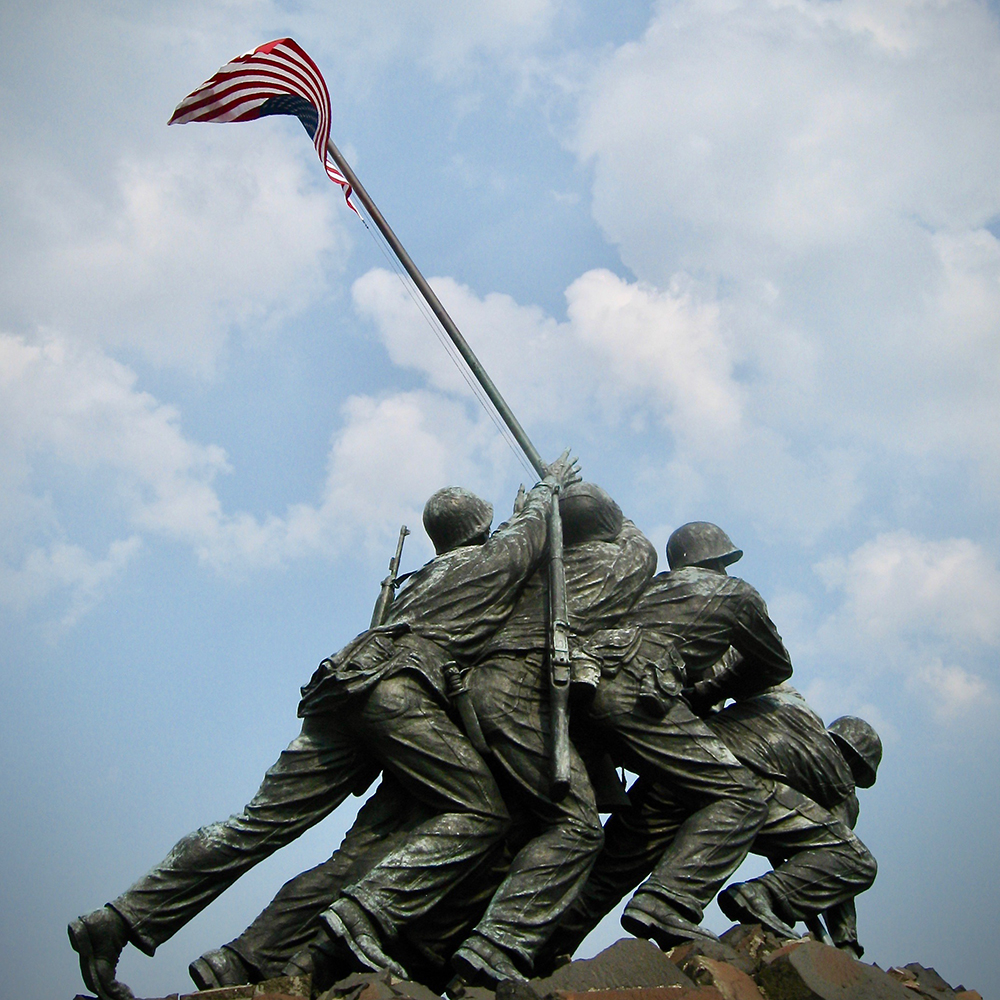 1 (6) Marine Corps military statues
