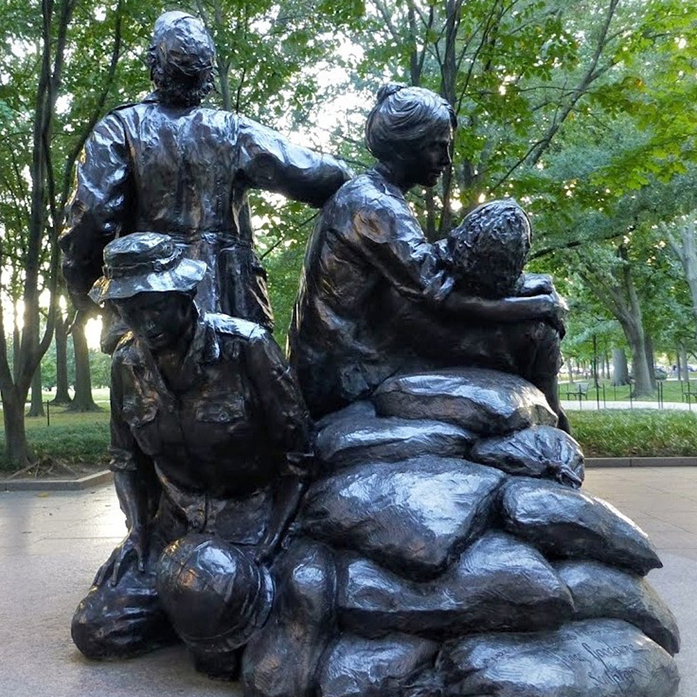 10-(6) Vietnam Women’s Memorial military statues back