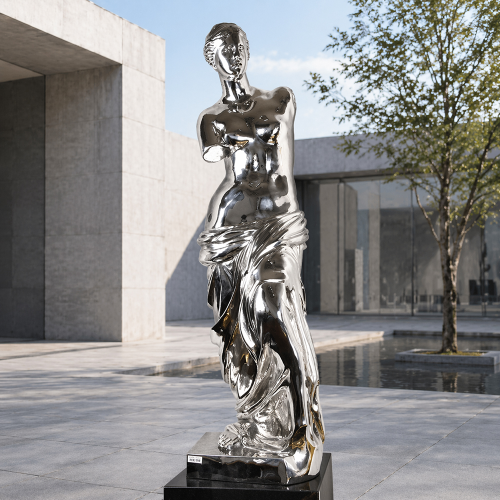 mirror stainless Modern Venus Sculpture outdoor