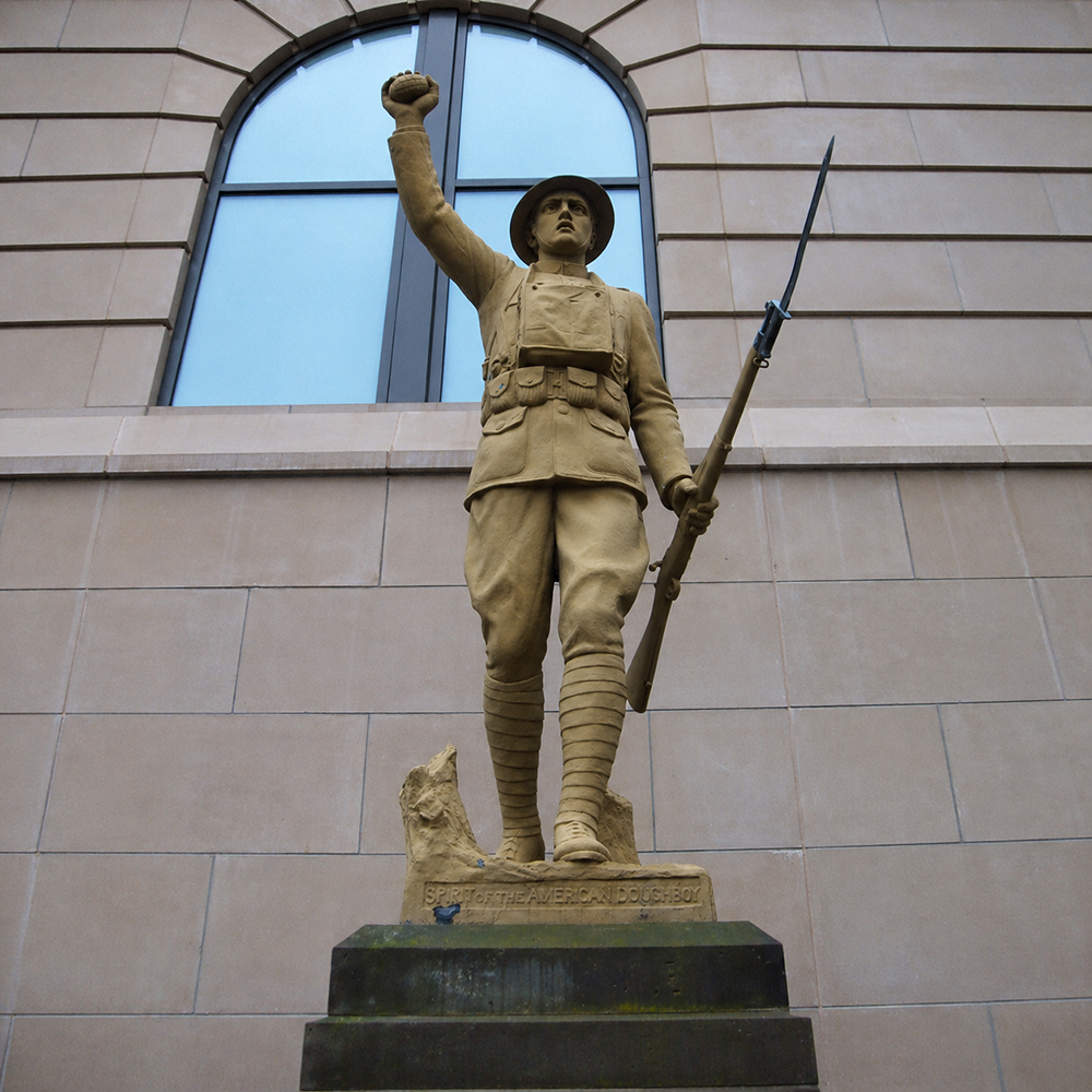 4 (1) Doughboy military statues front