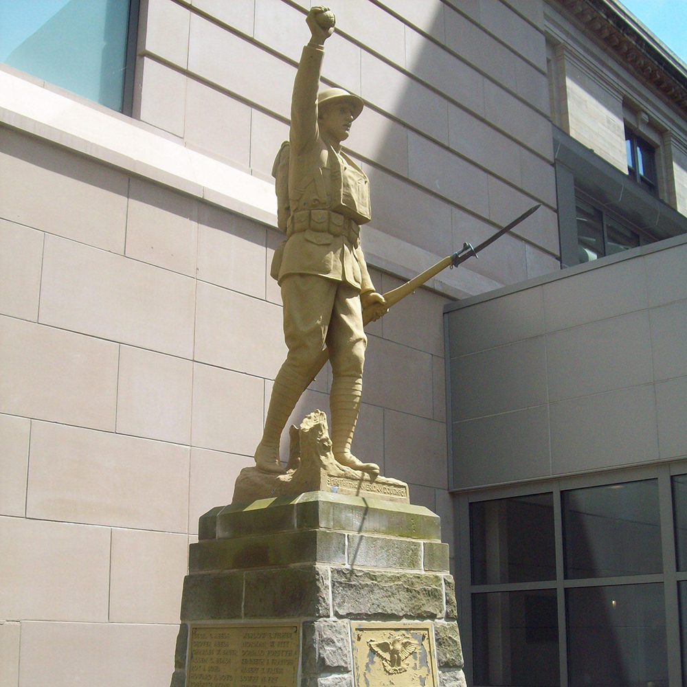 4 (2) Doughboy statue military statues side