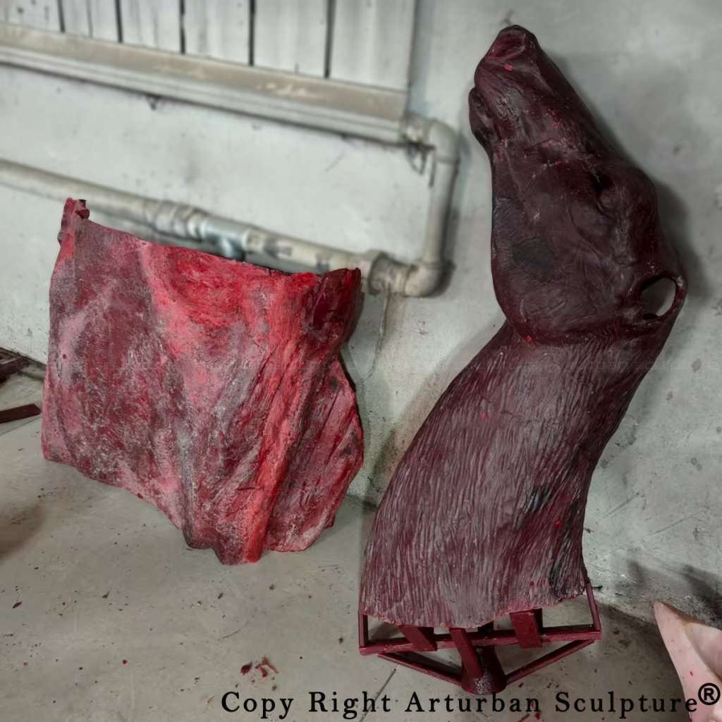 5.3 deer family lawn ornaments wax model