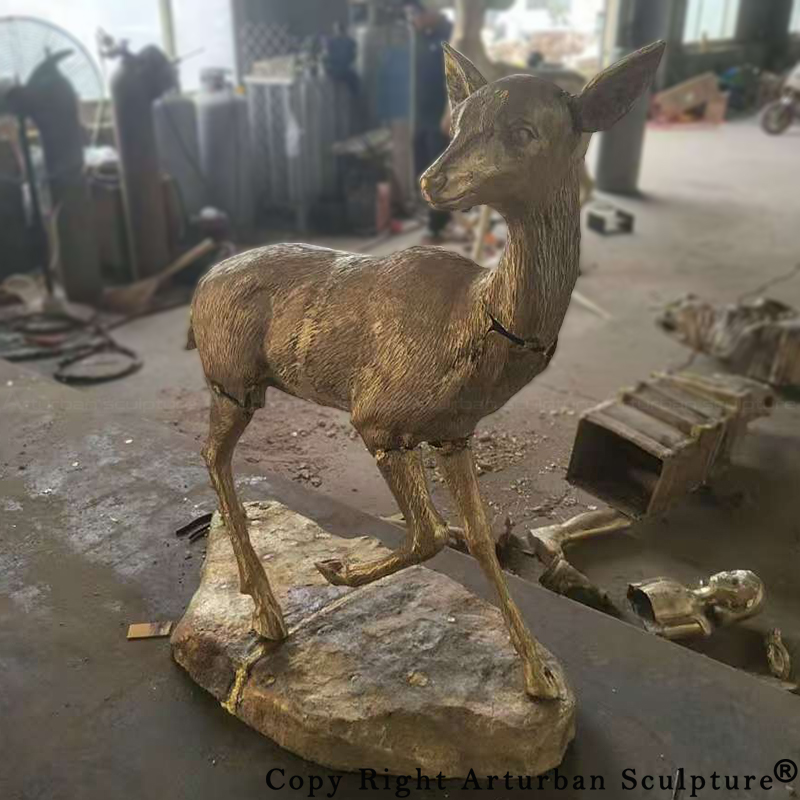 5.5 deer sculpture welding and assembly process
