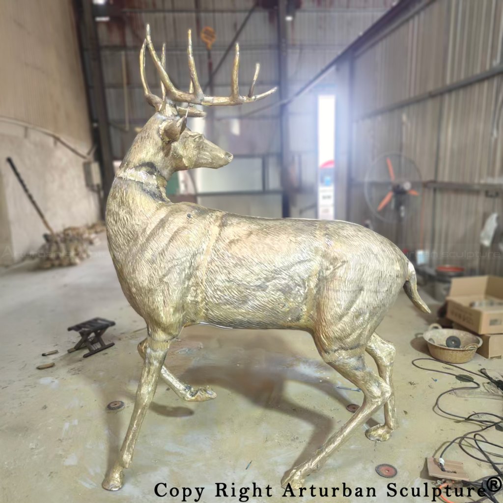 5.5 welding and assembly process of stag sculpture