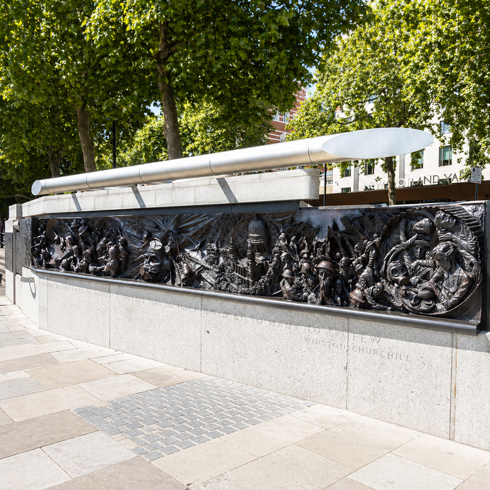 6 (1) Battle of Britain military statues relief