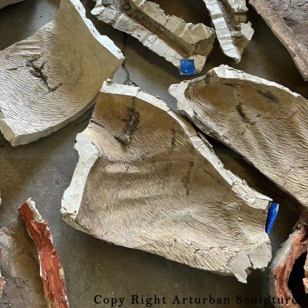 6 Plaster Mold Sections for bronze deer family lawn ornaments