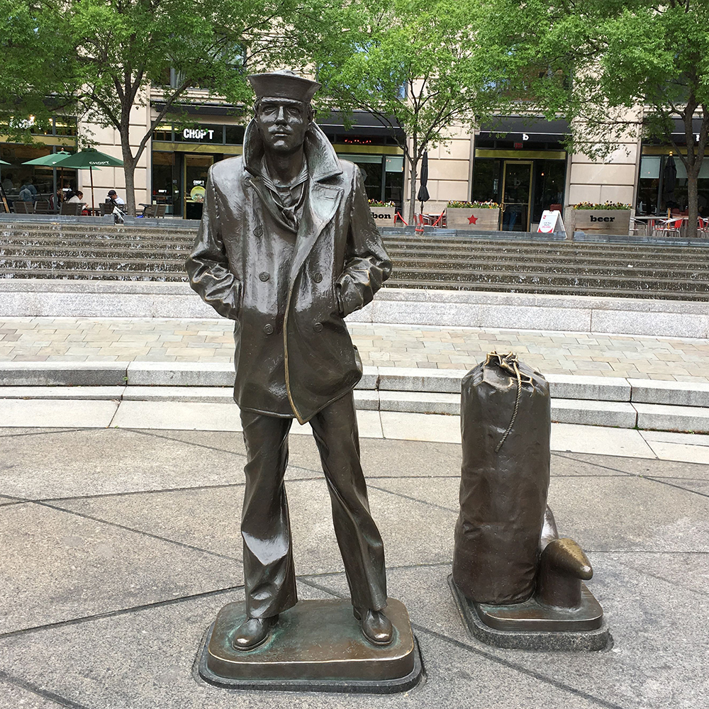 8-(6) Lone Sailor statue city plaza