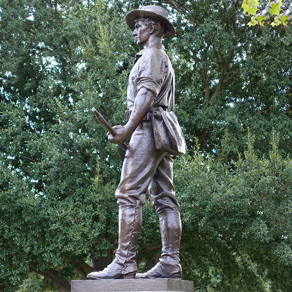 9 (9) The Hiker statue side view