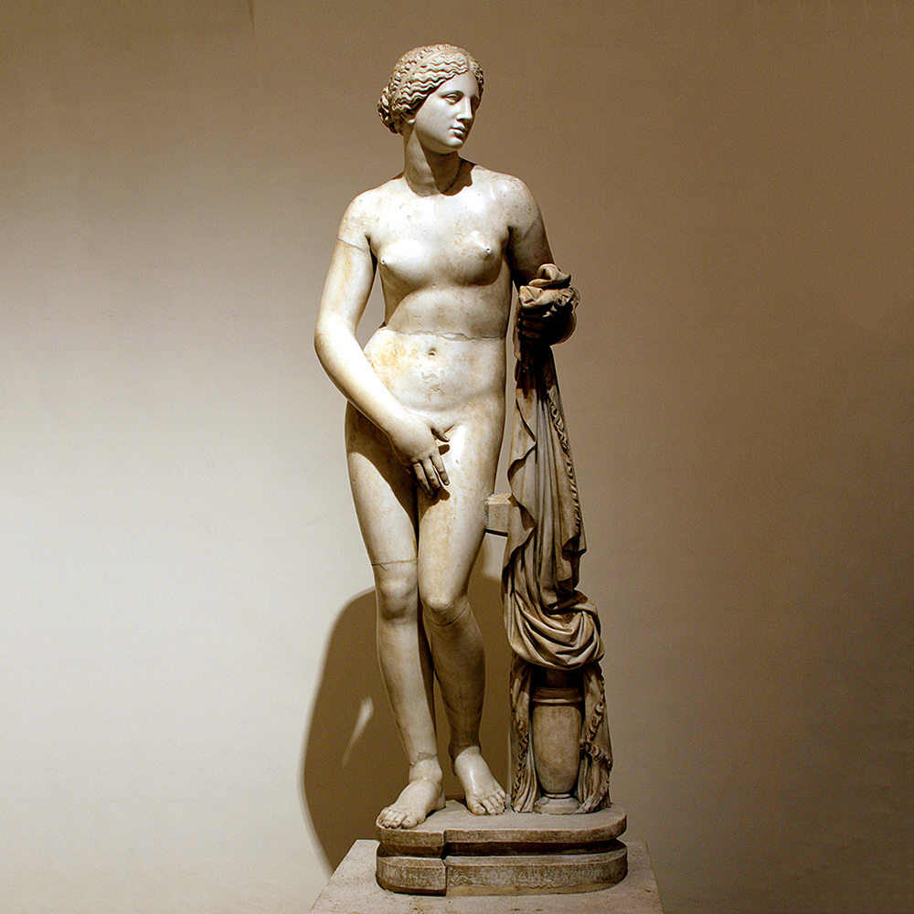 Greek Goddess Aphrodite of Knidos marble statue full figure