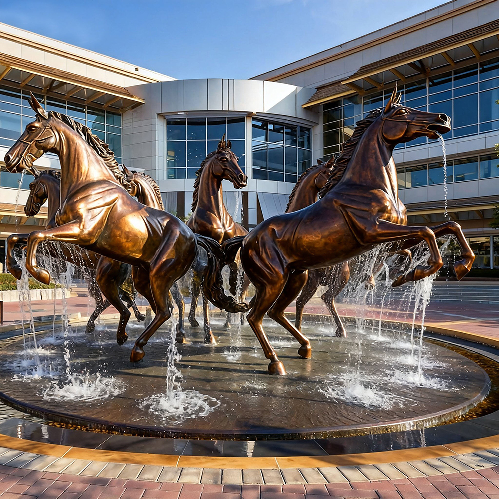 Cast bronze Rearing Horse large Fountain
