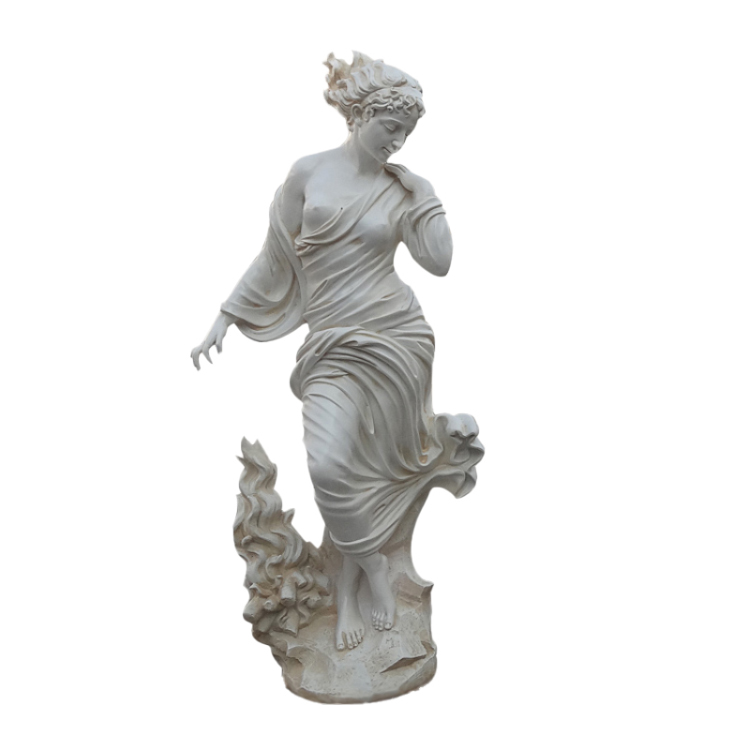 Four Seasons Goddess fiberglass Statue with flame