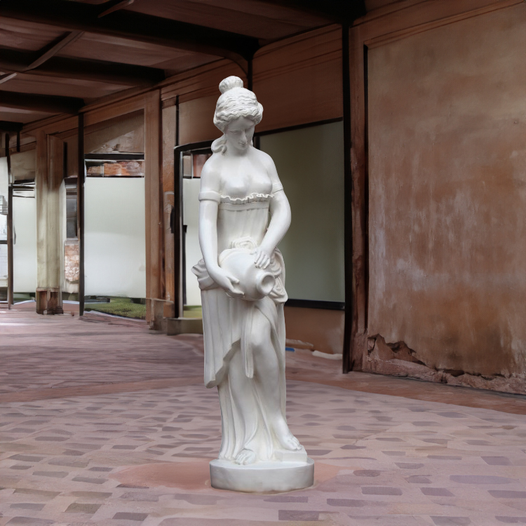 Large Lady fiberglass Sculpture with Water Jug