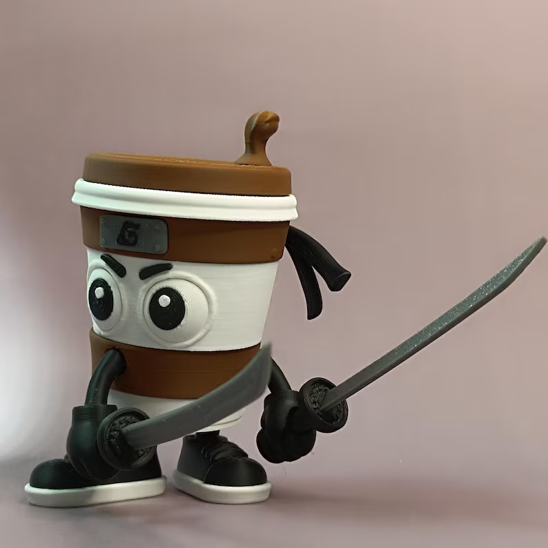 Murderous Cappuccino Statue fiberglass action pose