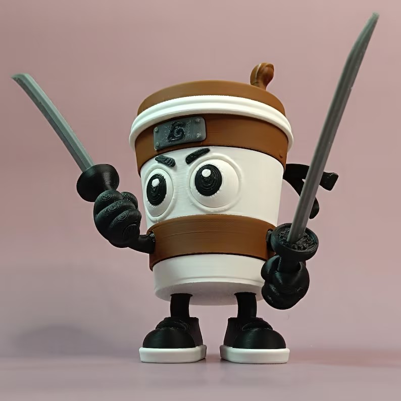 Murderous Cappuccino Statue fiberglass weapon pose