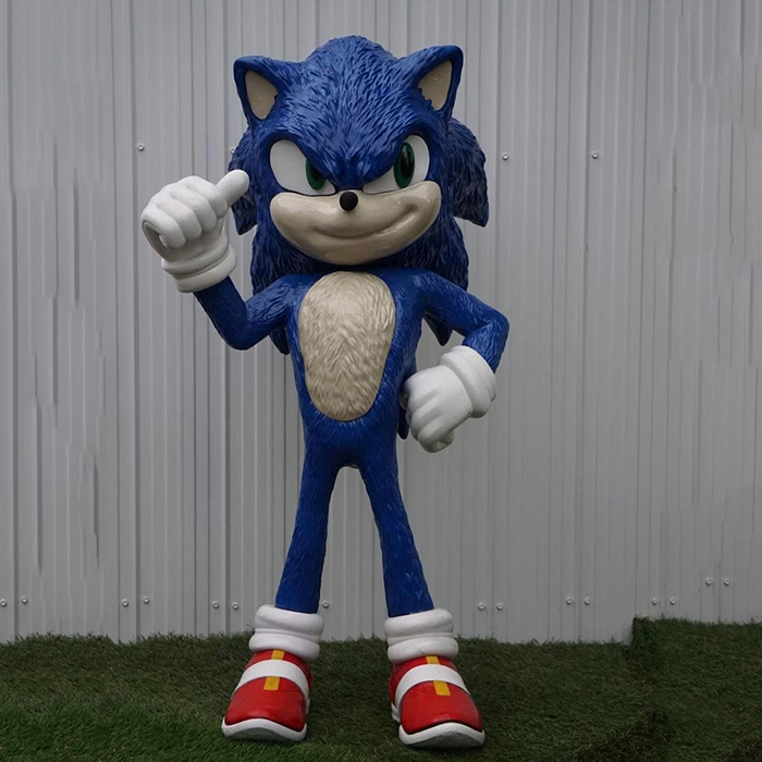 Sonic with thumb up pose statue
