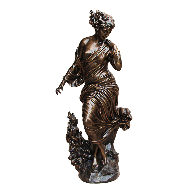 Spring Summer Autumn Winter Statue bronze flame base