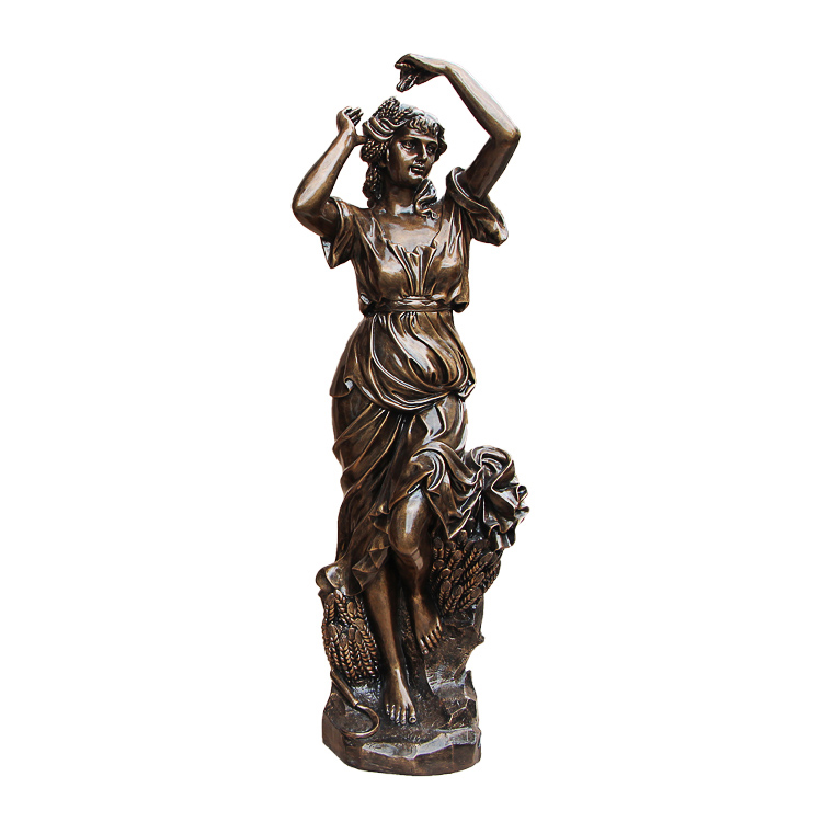 Spring Summer Autumn Winter Statue bronze wheat base