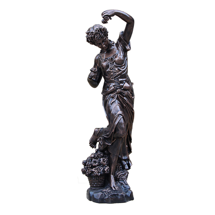 Spring Summer Autumn Winter Statue bronze with flowers