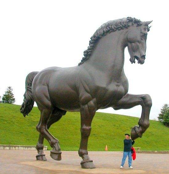 The Huge American Horse bronze statue