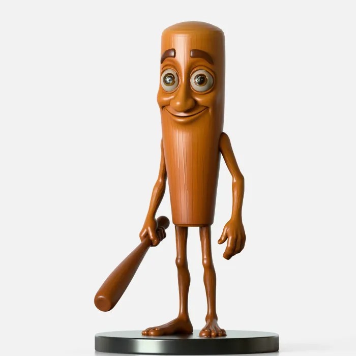 Tung Tung Sahur Statue fiberglass sculpture