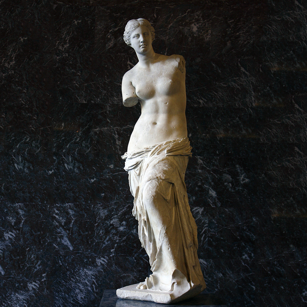 Venus de Milo Greek Goddess Aphrodite statue draped lower body