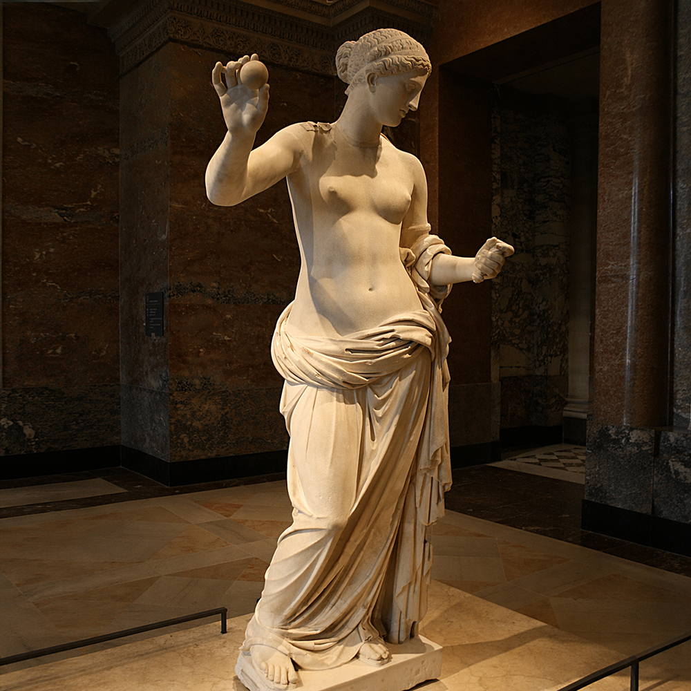 Venus of Arles Greek Goddess
Aphrodite statue holding apple