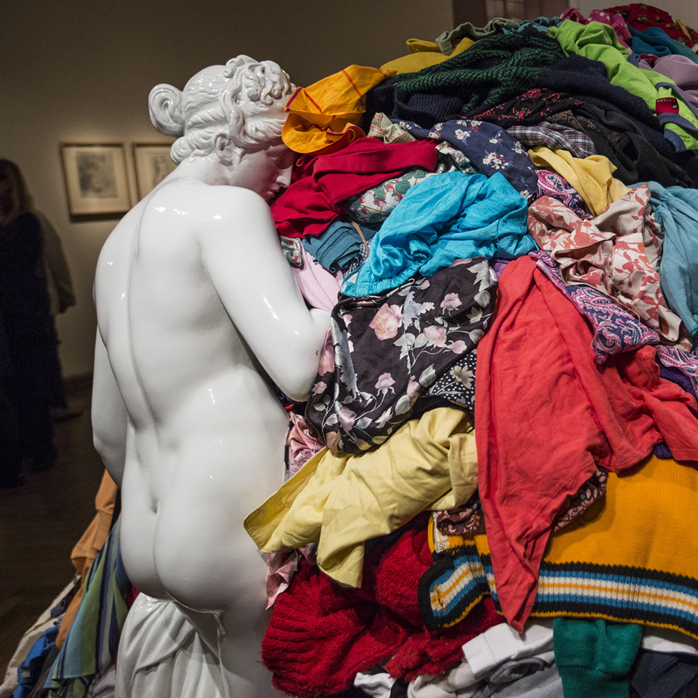 Venus of the Rags conceptual art installation