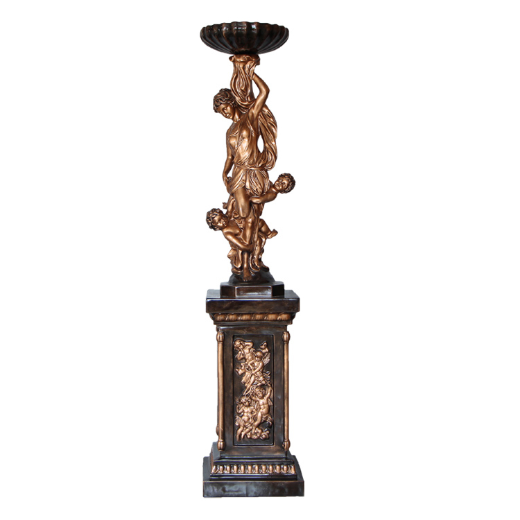 Vintage Female Statue bronze classical pedestal figure