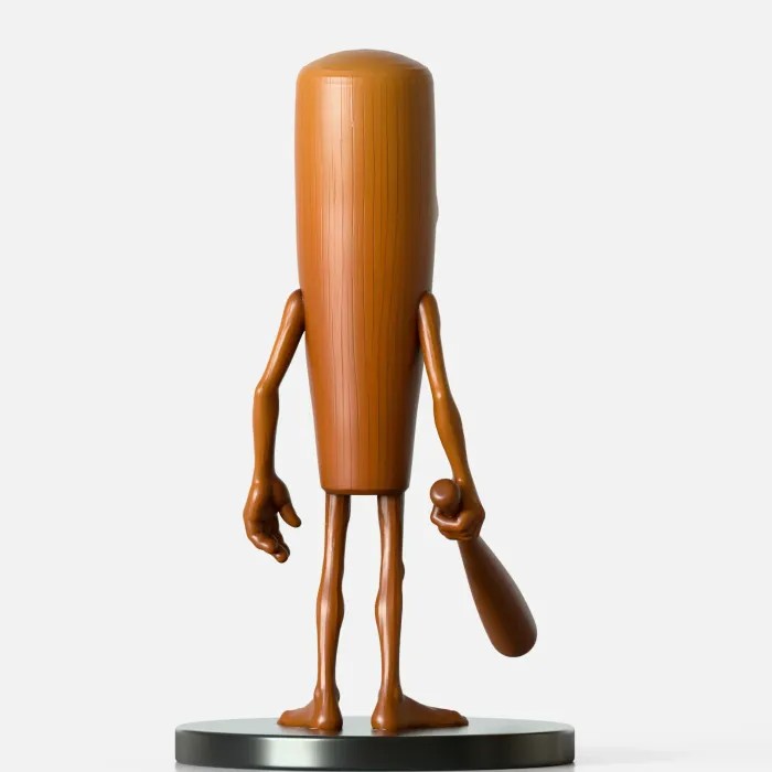 back Tung Tung Sahur Statue fiberglass decor