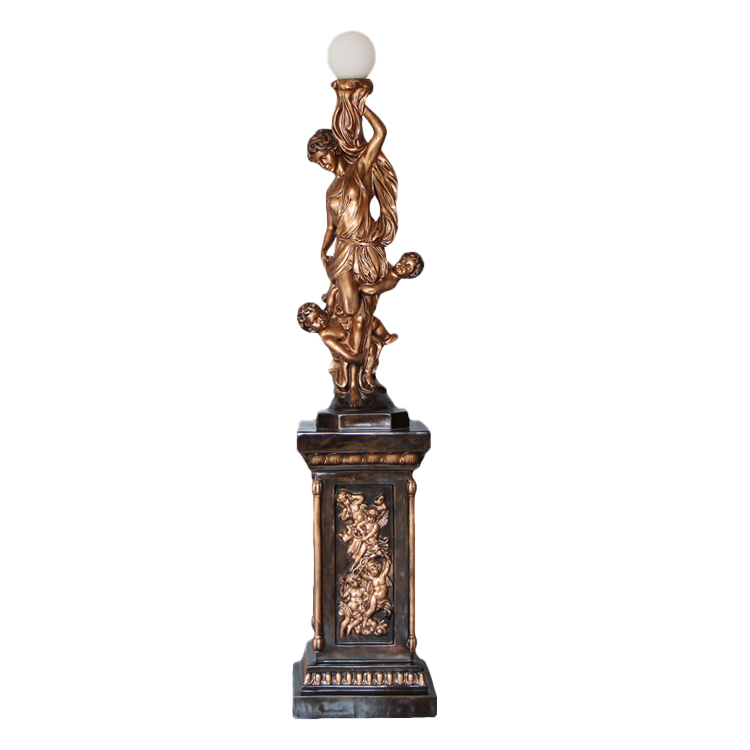 Lady with Cherub Sculpture