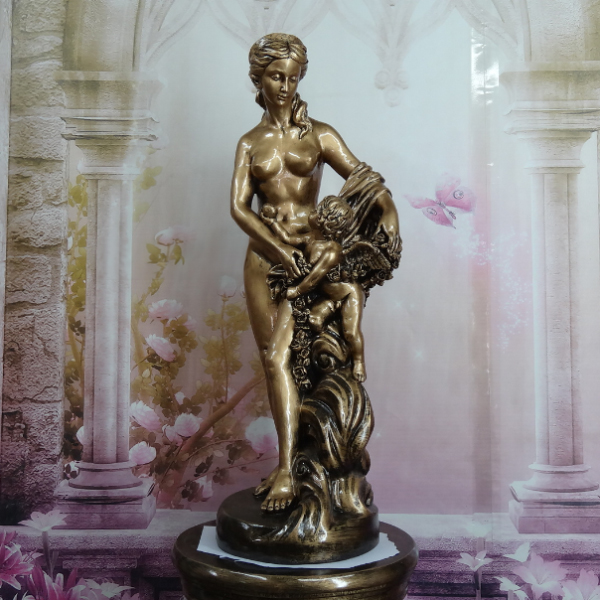 bronze Venus Sculpture with Cupid