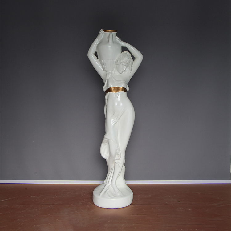 fiberglass Lady Statue with Vase