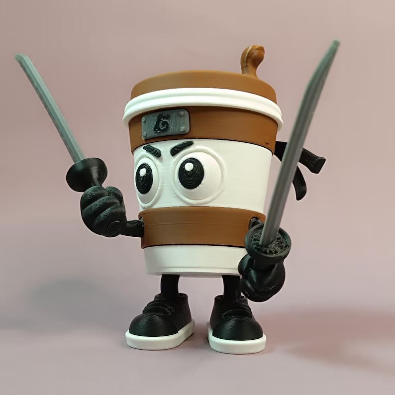 fiberglass Murderous Cappuccino Statue dual blades