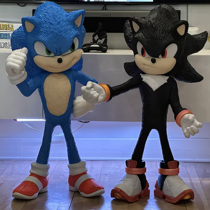 fiberglass Sonic and Shadow Sculpture indoor