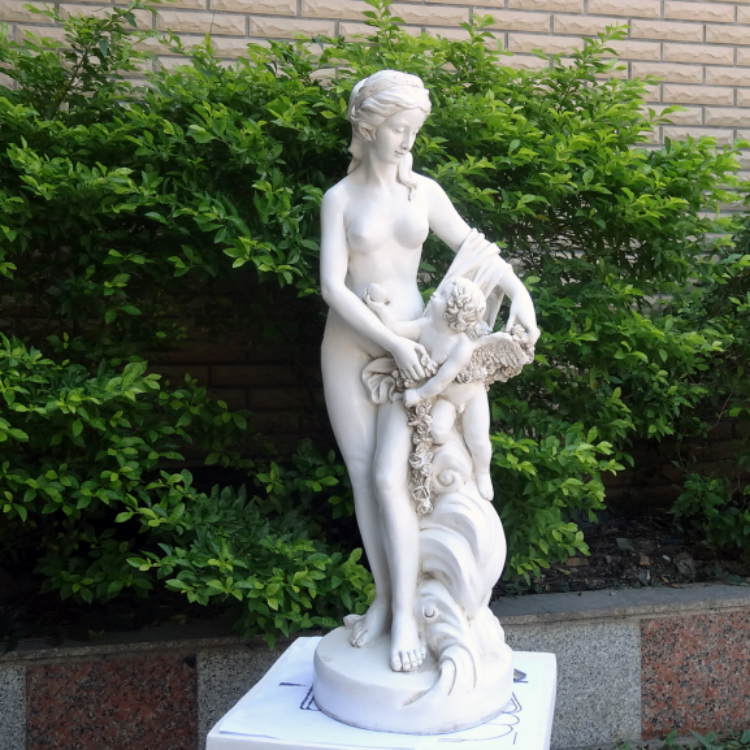 fiberglass Venus and Cupid garden Sculpture