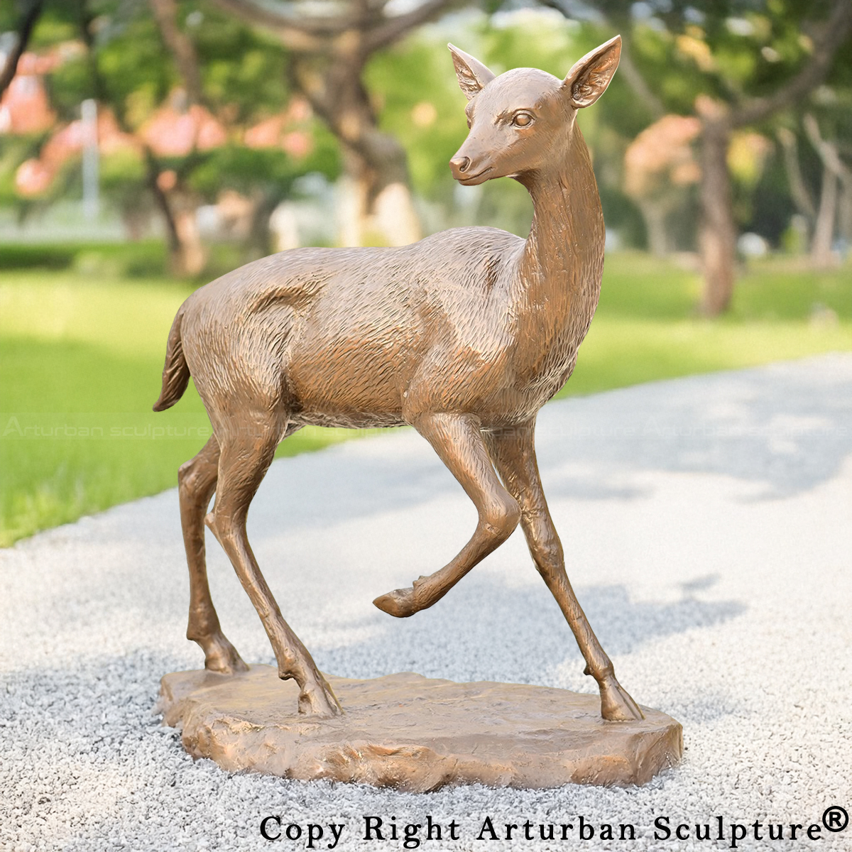 life size Deer Fawn Statue Outdoor